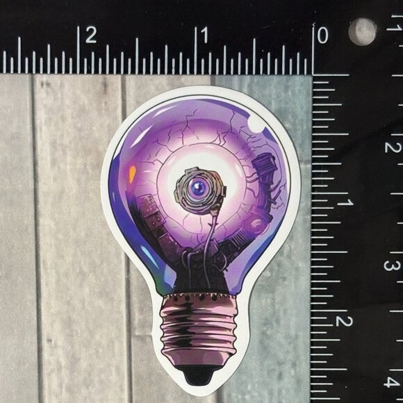 🌀10/$10🌀 Whimsical Light Bulb Reusable Waterproof Vinyl Sticker Decal - Picture 1 of 1